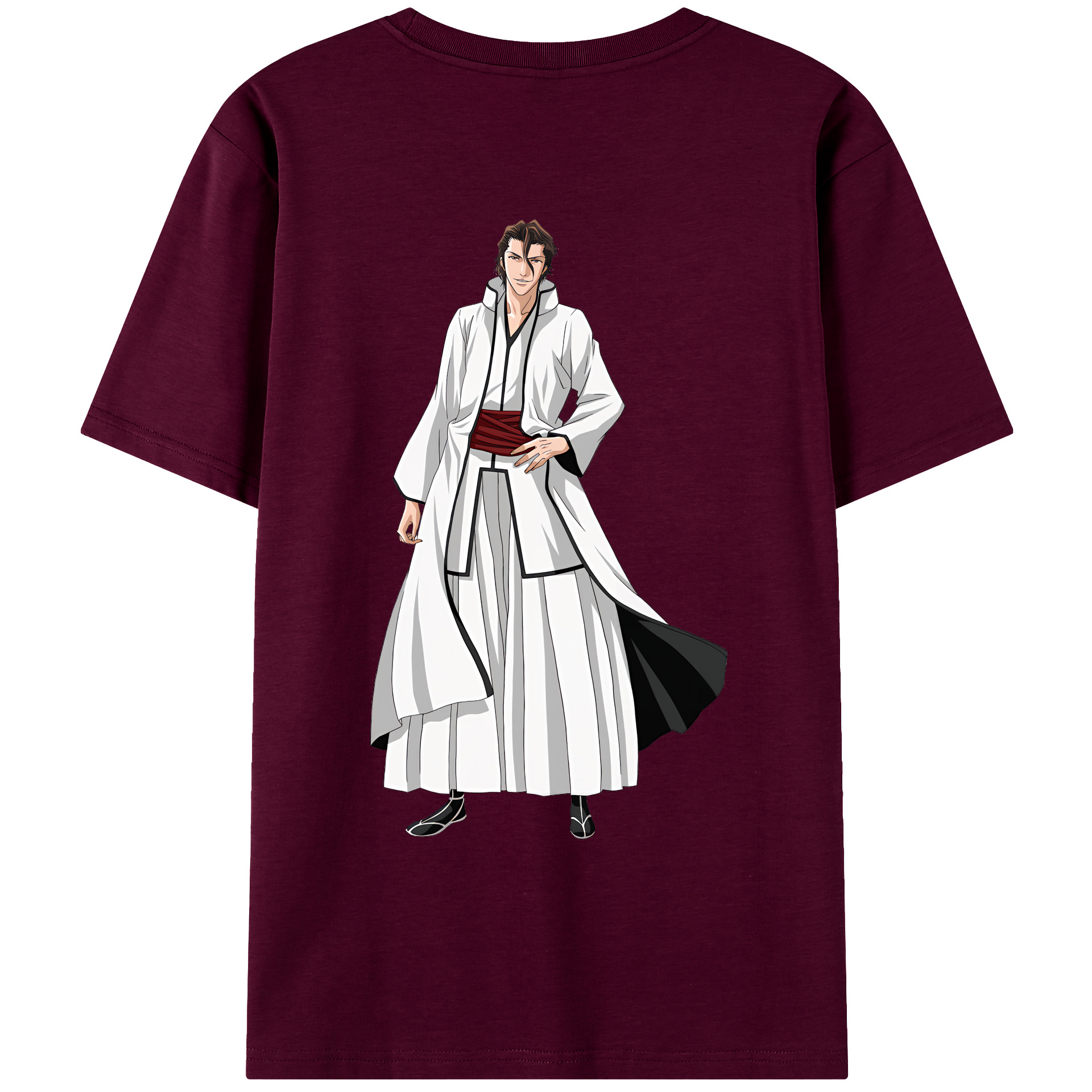 （画像用） ブリーチ 藍染 惣右介（あいぜん そうすけ） BLEACH Aizen Sousuke レディース半袖Tシャツ(バックプリント)